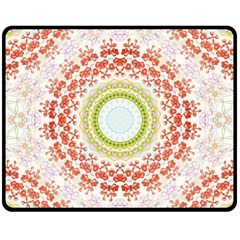 Fractal Kaleidoscope Mandala Fleece Blanket (medium)  by Simbadda