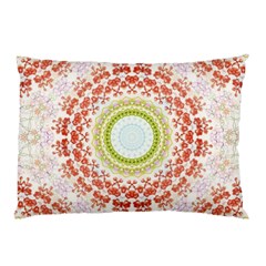 Fractal Kaleidoscope Mandala Pillow Case (two Sides) by Simbadda