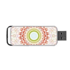 Fractal Kaleidoscope Mandala Portable Usb Flash (two Sides) by Simbadda