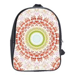 Fractal Kaleidoscope Mandala School Bag (xl) by Simbadda