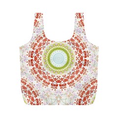 Fractal Kaleidoscope Mandala Full Print Recycle Bag (m) by Simbadda