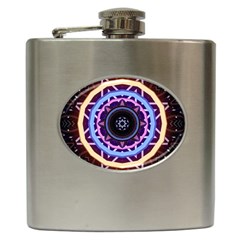 Mandala Art Design Pattern Hip Flask (6 Oz) by Simbadda