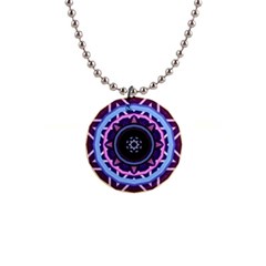 Mandala Art Design Pattern 1  Button Necklace by Simbadda