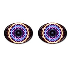 Mandala Art Design Pattern Cufflinks (oval) by Simbadda