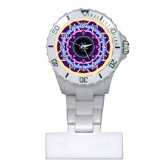 Mandala Art Design Pattern Plastic Nurses Watch by Simbadda