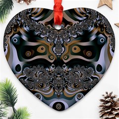 Fractal Art Artwork Design Ornament (Heart)