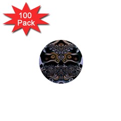 Fractal Art Artwork Design 1  Mini Magnets (100 pack) 