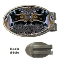 Fractal Art Artwork Design Money Clips (Oval) 