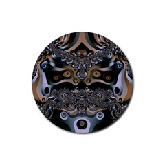 Fractal Art Artwork Design Rubber Round Coaster (4 pack) 