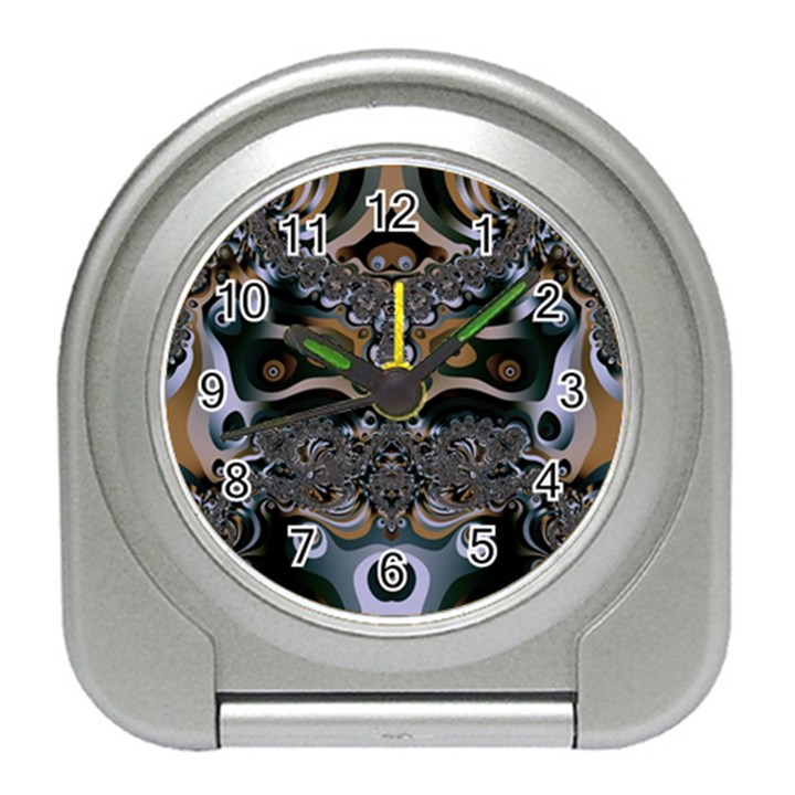 Fractal Art Artwork Design Travel Alarm Clock