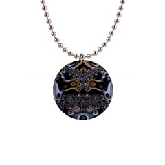 Fractal Art Artwork Design 1  Button Necklace