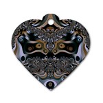 Fractal Art Artwork Design Dog Tag Heart (Two Sides) Front