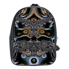 Fractal Art Artwork Design School Bag (large) by Simbadda