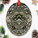 Fractal Art Artwork Design Oval Filigree Ornament (Two Sides) Front