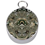 Fractal Art Artwork Design Silver Compasses Front