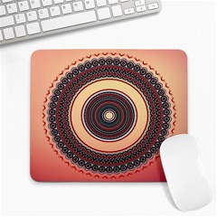 Ornamental Shape Concentric Round Large Mousepads by Simbadda