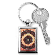 Ornamental Shape Concentric Round Key Chains (rectangle)  by Simbadda