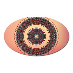 Ornamental Shape Concentric Round Oval Magnet by Simbadda