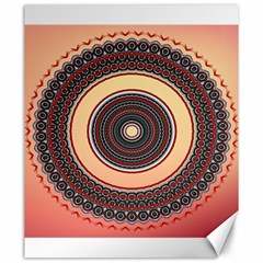 Ornamental Shape Concentric Round Canvas 20  X 24  by Simbadda