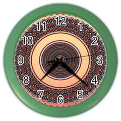 Ornamental Shape Concentric Round Color Wall Clock by Simbadda