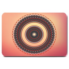 Ornamental Shape Concentric Round Large Doormat  by Simbadda