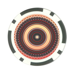 Ornamental Shape Concentric Round Poker Chip Card Guard by Simbadda