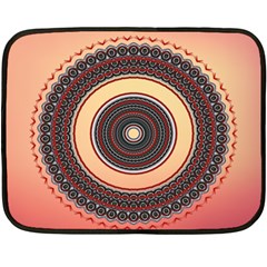 Ornamental Shape Concentric Round Fleece Blanket (mini) by Simbadda