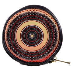 Ornamental Shape Concentric Round Mini Makeup Bag by Simbadda