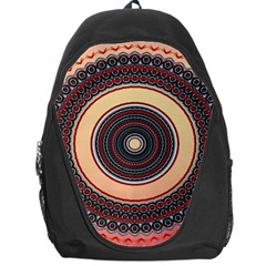 Ornamental Shape Concentric Round Backpack Bag by Simbadda