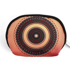 Ornamental Shape Concentric Round Accessory Pouch (medium) by Simbadda