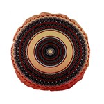 Ornamental Shape Concentric Round Standard 15  Premium Flano Round Cushions Front