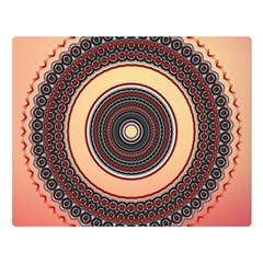 Ornamental Shape Concentric Round Double Sided Flano Blanket (large)  by Simbadda