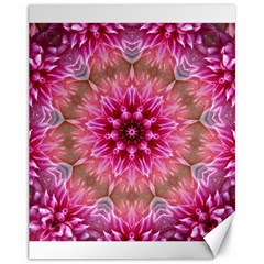 Flower Mandala Art Pink Abstract Canvas 11  X 14  by Simbadda