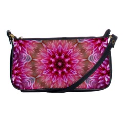 Flower Mandala Art Pink Abstract Shoulder Clutch Bag by Simbadda