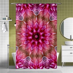 Flower Mandala Art Pink Abstract Shower Curtain 48  X 72  (small)  by Simbadda