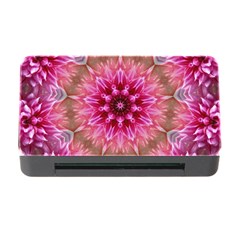 Flower Mandala Art Pink Abstract Memory Card Reader With Cf by Simbadda