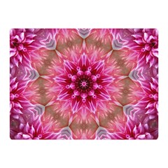 Flower Mandala Art Pink Abstract Double Sided Flano Blanket (mini)  by Simbadda