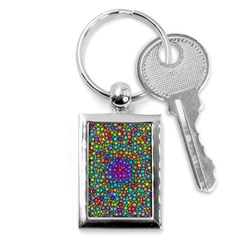 Points Mandala Kaleidoscope Key Chains (rectangle)  by Simbadda