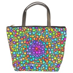 Points Mandala Kaleidoscope Bucket Bag by Simbadda