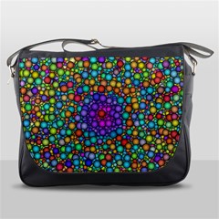 Points Mandala Kaleidoscope Messenger Bag by Simbadda