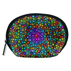 Points Mandala Kaleidoscope Accessory Pouch (medium) by Simbadda