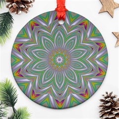 Abstract Art Colorful Texture Ornament (round) by Simbadda