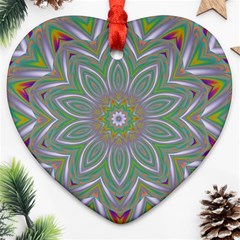 Abstract Art Colorful Texture Heart Ornament (two Sides) by Simbadda