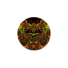 Fractal Art Artwork Design Golf Ball Marker by Simbadda