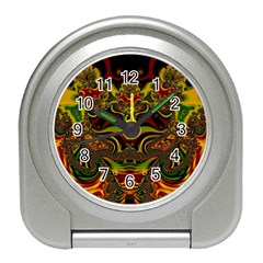 Fractal Art Artwork Design Travel Alarm Clock by Simbadda