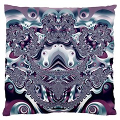 Pattern Fractal Art Artwork Design Large Flano Cushion Case (two Sides) by Simbadda