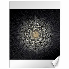 Fractal Mandala Feathers Grey Canvas 36  X 48  by Simbadda