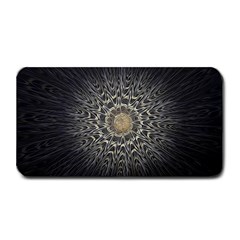 Fractal Mandala Feathers Grey Medium Bar Mats by Simbadda