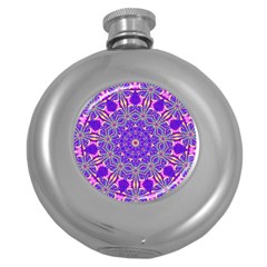 Abstract Art Abstract Background Round Hip Flask (5 Oz) by Simbadda