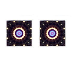 Mandala Art Design Pattern Cufflinks (square) by Simbadda